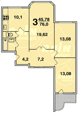 Квартира П-3М однокомнатная