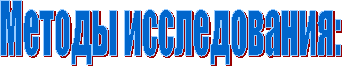 Методы исследования: