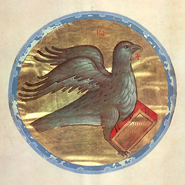 Евангелие Хитрово (РГБ. Ф. 304. III. №3/М.8657). Символ евангелиста Иоанна