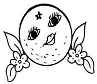 Апельсин - апельсиновая раскраска