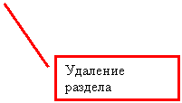 Выноска 2: Удаление раздела