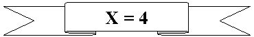   : X = 4