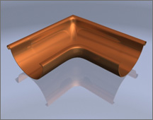 Угол желоба наружный для водостока