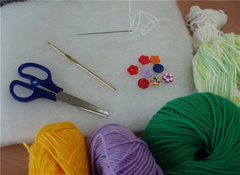 вязаные цветочки