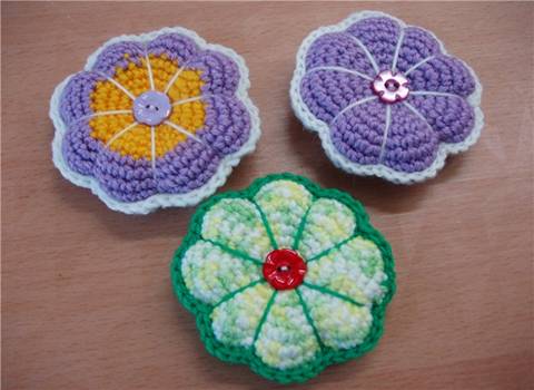 вязаные цветочки