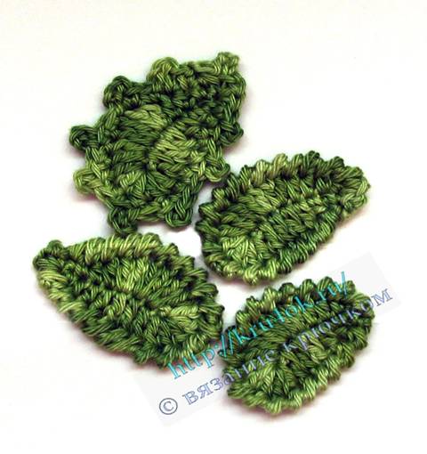 вязаные листья