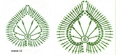 вязаные листья