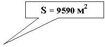 Прямоугольная выноска: S = 9590 м2